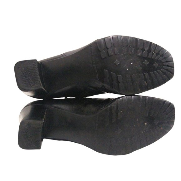Paul Green Womens Handmade Black Leather Ankle Booties Chunky Heel US 6 UK 3.5 - Picture 10 of 12